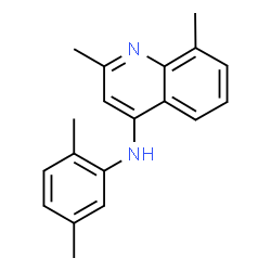 ChemSpider 2D Image | N-(2,5-Dimethylphenyl)-2,8-dimethyl-4-quinolinamine | C19H20N2