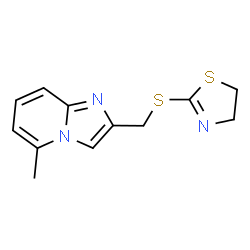 ChemSpider 2D Image | 2-[(4,5-Dihydro-1,3-thiazol-2-ylsulfanyl)methyl]-5-methylimidazo[1,2-a]pyridine | C12H13N3S2