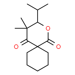 ChemSpider 2D Image | 3-Isopropyl-4,4-dimethyl-2-oxaspiro[5.5]undecane-1,5-dione | C15H24O3