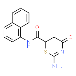 ChemSpider 2D Image | 2-Imino-N-(1-naphthyl)-4-oxo-1,3-thiazinane-6-carboxamide | C15H13N3O2S