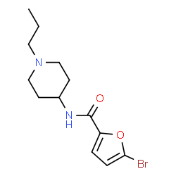 ChemSpider 2D Image | 5-Bromo-N-(1-propyl-4-piperidinyl)-2-furamide | C13H19BrN2O2