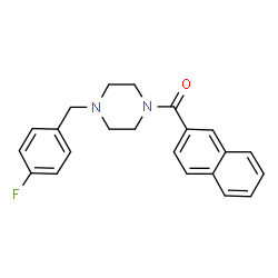ChemSpider 2D Image | [4-(4-Fluorobenzyl)-1-piperazinyl](2-naphthyl)methanone | C22H21FN2O