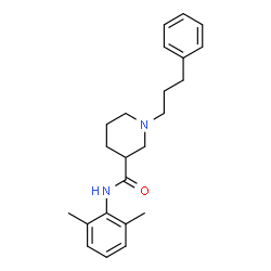 ChemSpider 2D Image | N-(2,6-Dimethylphenyl)-1-(3-phenylpropyl)-3-piperidinecarboxamide | C23H30N2O