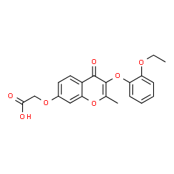 ChemSpider 2D Image | {[3-(2-Ethoxyphenoxy)-2-methyl-4-oxo-4H-chromen-7-yl]oxy}acetic acid | C20H18O7