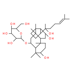 ChemSpider 2D Image | 3,12,20-Trihydroxydammar-24-en-6-yl hexopyranoside | C36H62O9