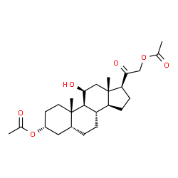 ChemSpider 2D Image | (3alpha,5beta,11beta)-11-Hydroxy-20-oxopregnane-3,21-diyl diacetate | C25H38O6