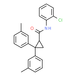 ChemSpider 2D Image | N-(2-Chlorophenyl)-2,2-bis(3-methylphenyl)cyclopropanecarboxamide | C24H22ClNO