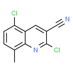 ChemSpider 2D Image | 2,5-Dichloro-8-methyl-3-quinolinecarbonitrile | C11H6Cl2N2