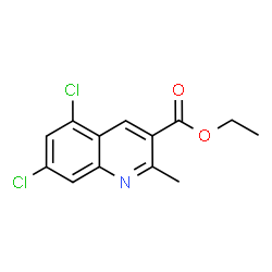 ChemSpider 2D Image | Ethyl 5,7-dichloro-2-methyl-3-quinolinecarboxylate | C13H11Cl2NO2