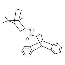 ChemSpider 2D Image | N-(1,7,7-Trimethylbicyclo[2.2.1]hept-2-yl)tetracyclo[6.6.2.0~2,7~.0~9,14~]hexadeca-2,4,6,9,11,13-hexaene-15-carboxamide | C27H31NO