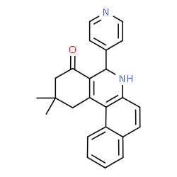 ChemSpider 2D Image | 2,2-Dimethyl-5-pyridin-4-yl-2,3,5,6-tetrahydro-1H-benzo[a]phenanthridin-4-one | C24H22N2O