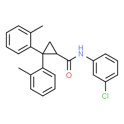 ChemSpider 2D Image | N-(3-Chlorophenyl)-2,2-bis(2-methylphenyl)cyclopropanecarboxamide | C24H22ClNO