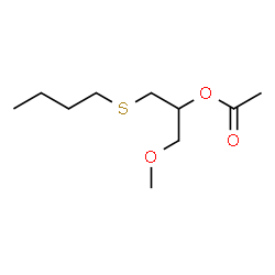 ChemSpider 2D Image | 1-(Butylsulfanyl)-3-methoxy-2-propanyl acetate | C10H20O3S
