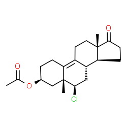 ChemSpider 2D Image | 3beta-(Acetyloxy)-5beta-methyl-6beta-chloroestr-9-en-17-one | C21H29ClO3