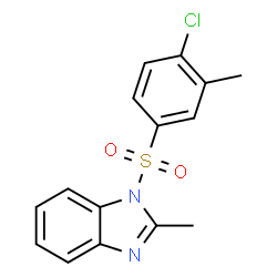 ChemSpider 2D Image | 1-[(4-Chloro-3-methylphenyl)sulfonyl]-2-methyl-1H-benzimidazole | C15H13ClN2O2S