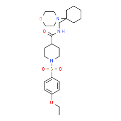 ChemSpider 2D Image | 1-[(4-Ethoxyphenyl)sulfonyl]-N-{[1-(4-morpholinyl)cyclohexyl]methyl}-4-piperidinecarboxamide | C25H39N3O5S