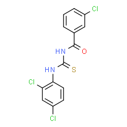 ChemSpider 2D Image | 3-Chloro-N-[(2,4-dichlorophenyl)carbamothioyl]benzamide | C14H9Cl3N2OS