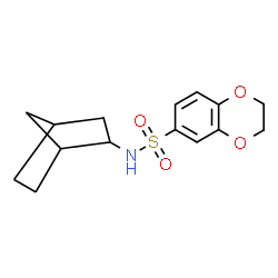 ChemSpider 2D Image | N-(Bicyclo[2.2.1]hept-2-yl)-2,3-dihydro-1,4-benzodioxine-6-sulfonamide | C15H19NO4S
