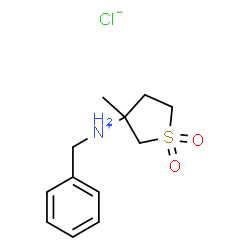 ChemSpider 2D Image | N-Benzyl-3-methyltetrahydro-3-thiophenaminium 1,1-dioxide chloride | C12H18ClNO2S