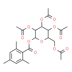 ChemSpider 2D Image | 2,3,4,6-Tetra-O-acetyl-1-O-(mesitylcarbonyl)hexopyranose | C24H30O11