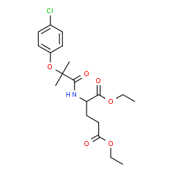 ChemSpider 2D Image | Diethyl N-[2-(4-chlorophenoxy)-2-methylpropanoyl]glutamate | C19H26ClNO6