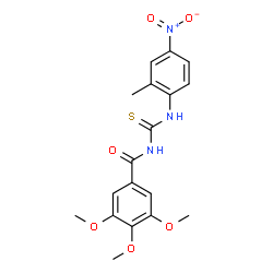 ChemSpider 2D Image | 3,4,5-Trimethoxy-N-[(2-methyl-4-nitrophenyl)carbamothioyl]benzamide | C18H19N3O6S