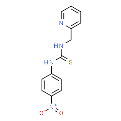 ChemSpider 2D Image | 1-(4-Nitrophenyl)-3-(2-pyridinylmethyl)thiourea | C13H12N4O2S