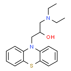 ChemSpider 2D Image | 1-(Diethylamino)-3-(10H-phenothiazin-10-yl)-2-propanol | C19H24N2OS