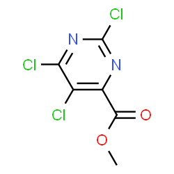 ChemSpider 2D Image | Methyl 2,5,6-trichloro-4-pyrimidinecarboxylate | C6H3Cl3N2O2