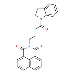ChemSpider 2D Image | 2-[4-(2,3-Dihydro-indol-1-yl)-4-oxo-butyl]-benzo[de]isoquinoline-1,3-dione | C24H20N2O3