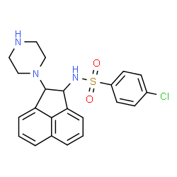 ChemSpider 2D Image | 4-Chloro-N-(2-piperazin-1-yl-acenaphthen-1-yl)-benzenesulfonamide | C22H22ClN3O2S