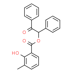 ChemSpider 2D Image | 2-Oxo-1,2-diphenylethyl 2-hydroxy-3-methylbenzoate | C22H18O4