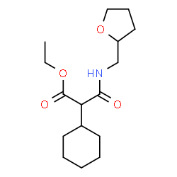 ChemSpider 2D Image | Ethyl 2-cyclohexyl-3-oxo-3-[(tetrahydro-2-furanylmethyl)amino]propanoate | C16H27NO4