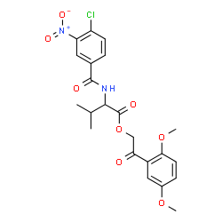 ChemSpider 2D Image | 2-(2,5-Dimethoxyphenyl)-2-oxoethyl N-(4-chloro-3-nitrobenzoyl)valinate | C22H23ClN2O8
