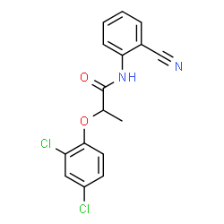 ChemSpider 2D Image | N-(2-Cyanophenyl)-2-(2,4-dichlorophenoxy)propanamide | C16H12Cl2N2O2
