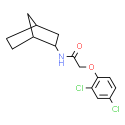 ChemSpider 2D Image | N-(Bicyclo[2.2.1]hept-2-yl)-2-(2,4-dichlorophenoxy)acetamide | C15H17Cl2NO2