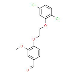 ChemSpider 2D Image | 4-[2-(2,5-Dichlorophenoxy)ethoxy]-3-methoxybenzaldehyde | C16H14Cl2O4