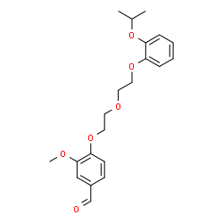 ChemSpider 2D Image | 4-{2-[2-(2-Isopropoxyphenoxy)ethoxy]ethoxy}-3-methoxybenzaldehyde | C21H26O6