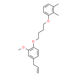 ChemSpider 2D Image | 1-[4-(4-Allyl-2-methoxyphenoxy)butoxy]-2,3-dimethylbenzene | C22H28O3