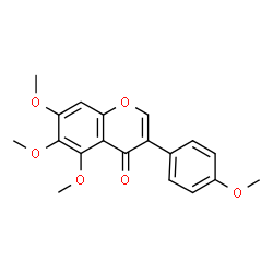 ChemSpider 2D Image | 5,6,7,4'-Tetramethoxyisoflavone | C19H18O6
