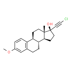 ChemSpider 2D Image | (17alpha)-21-Chloro-3-methoxy-19-norpregna-1,3,5(10)-trien-20-yn-17-ol | C21H25ClO2