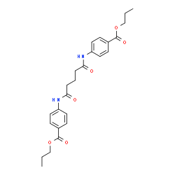 ChemSpider 2D Image | Dipropyl 4,4'-[(1,5-dioxo-1,5-pentanediyl)diimino]dibenzoate | C25H30N2O6