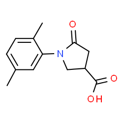 ChemSpider 2D Image | 1-(2,5-Dimethylphenyl)-5-oxo-3-pyrrolidinecarboxylic acid | C13H15NO3