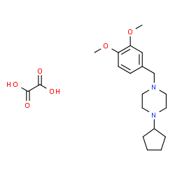 ChemSpider 2D Image | 1-Cyclopentyl-4-(3,4-dimethoxybenzyl)piperazine ethanedioate (1:1) | C20H30N2O6