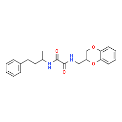 ChemSpider 2D Image | N-(2,3-Dihydro-1,4-benzodioxin-2-ylmethyl)-N'-(4-phenyl-2-butanyl)ethanediamide | C21H24N2O4