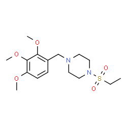 ChemSpider 2D Image | 1-(Ethylsulfonyl)-4-(2,3,4-trimethoxybenzyl)piperazine | C16H26N2O5S