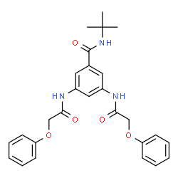 ChemSpider 2D Image | N-(2-Methyl-2-propanyl)-3,5-bis[(phenoxyacetyl)amino]benzamide | C27H29N3O5
