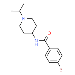 ChemSpider 2D Image | 4-Bromo-N-(1-isopropyl-4-piperidinyl)benzamide | C15H21BrN2O