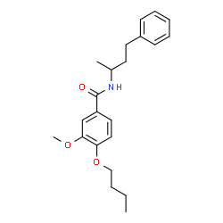 ChemSpider 2D Image | 4-Butoxy-3-methoxy-N-(4-phenyl-2-butanyl)benzamide | C22H29NO3