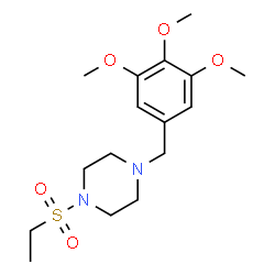 ChemSpider 2D Image | 1-(Ethylsulfonyl)-4-(3,4,5-trimethoxybenzyl)piperazine | C16H26N2O5S